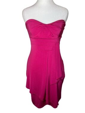 Wet Seal Strapless Fuchsia Mini Dress